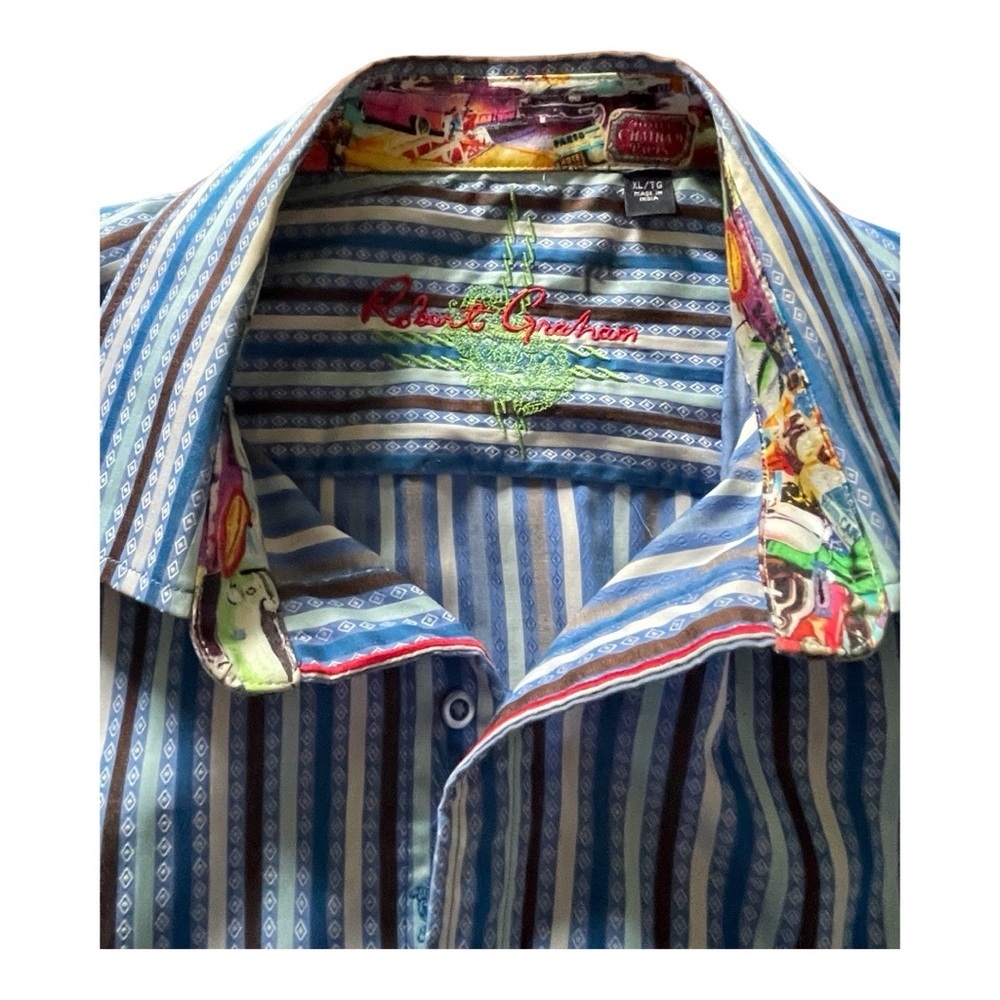 Robert Graham | Diamond Blue Striped Shirt